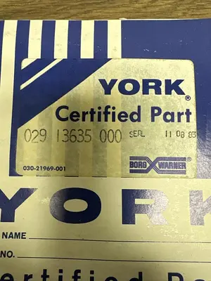 Used YORK 029 13635 000 Pump & Valve Parts Ohio US | Surplus Asset Holdings #1236789