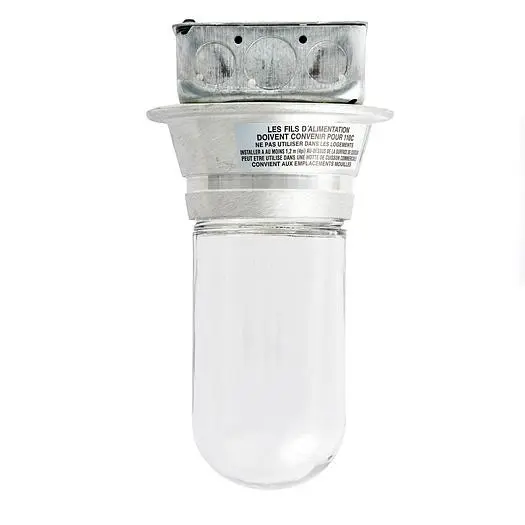 Pre wired Canopy Hood Lighting fixture with tempered glass globe