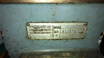 SCHAUBLIN Centre Lathe