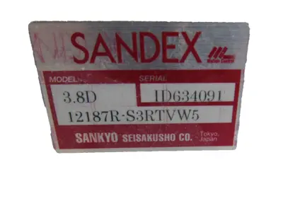 NEW SANDEX 3.8D INDEXING DRIVE 12187R-S3RTVW5 38D
