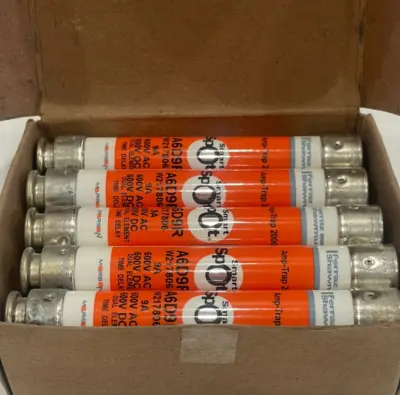 NEW MERSEN A6D9R CLASS RK1 FUSES 9AMP 600V LOT OF 10