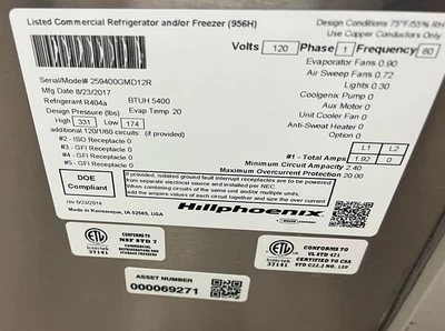 USED Hill Phoenix REAR