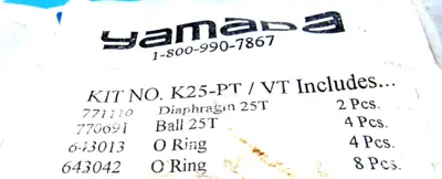 NEW YAMADA K25-PT-VT SEAL KIT K25PTVT