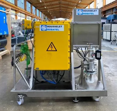 Rousselet Robatel RC 30 VxR XP basket centrifuge, Hastelloy C-22.