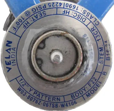 NEW VELAN W03-8076Z-06TSB-W4106 GLOBE VALVE SOCKET WELD 1/2" 1690