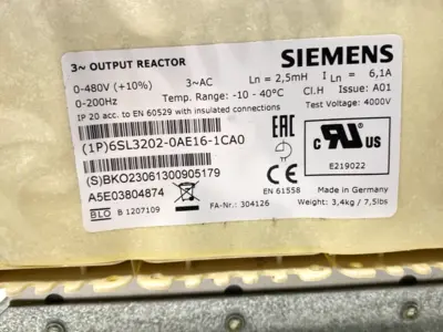 USED SIEMENS 6SL3202-0AE16-1CA0