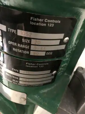 Fisher Control 1052 Size 20 Diaphragm Actuator w/VeeBall 2” valve