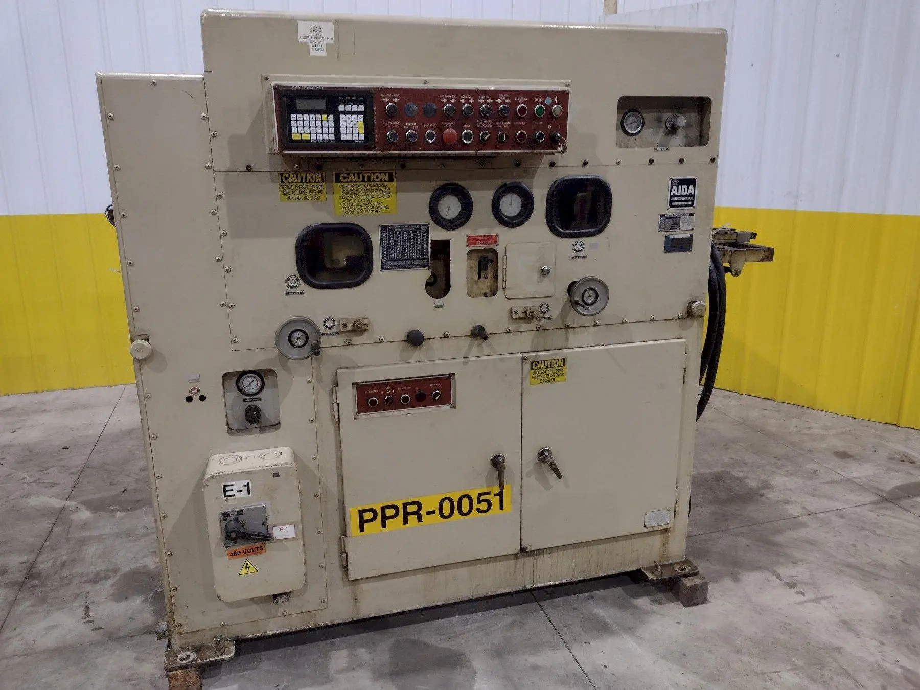 15" X .125" AIDA MODEL #LFS-40R STRAIGHTENER & SERVO COIL STRIP FEEDER: STOCK #20565