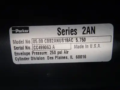 Used PARKER PNEUMATIC AIR CYLINDER 250 PSI Pneumatic Cylinders | Maverick Industrial Sales #1110327