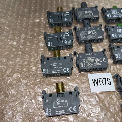 ABB Assortment (10) NEW No Box ABB MCB-10G (3)MLBL-01 (4) MLB-4 Contact Blocks