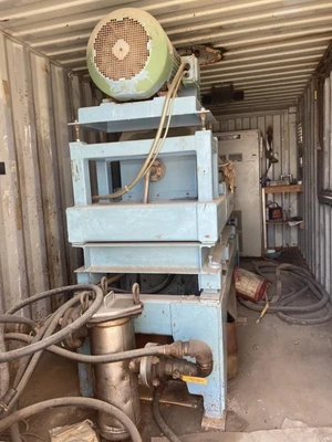 Sharples P3000 decanter centrifuge in container, 316SS.
