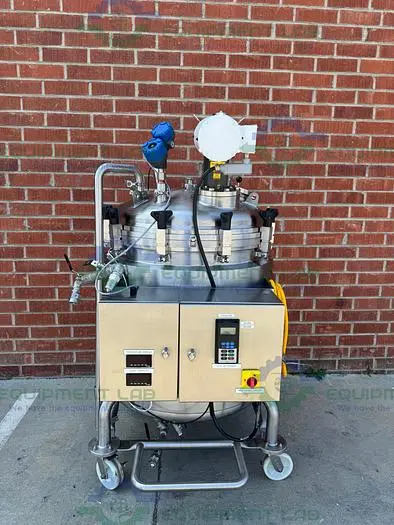 Used ALLEGHENY 400 LITER STAINLESS STEEL JACKETED REACTOR 45 PSI W/ 5 HP TOP MIXER Jacketed Tanks | Equipment Lab #486500