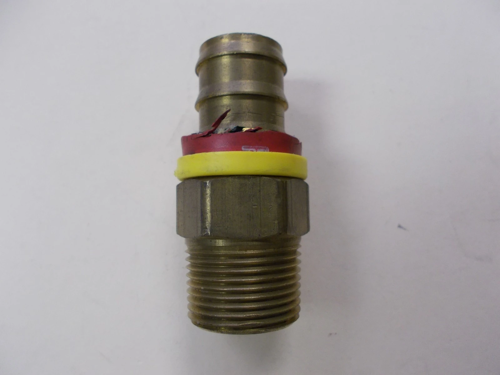 New 1" Brass Hole Barb X 1 3/16" Male NPT Adapter (Lot of 3)