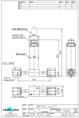 TEM Tech Lab TEMC Inc ARTMV-420T1 Sensor Transmitter, -14.7 To 100 PSIG Range [New]