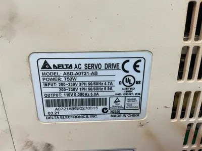Used DELTA ASDA0721AB Servo Drives Ohio US | HGR 24 #1455410