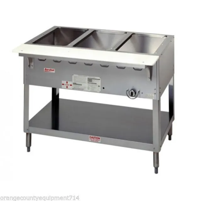 Duke WB-303-LP Commercial Steamtable Wet Bath Unit/3 Pans & Carving Board