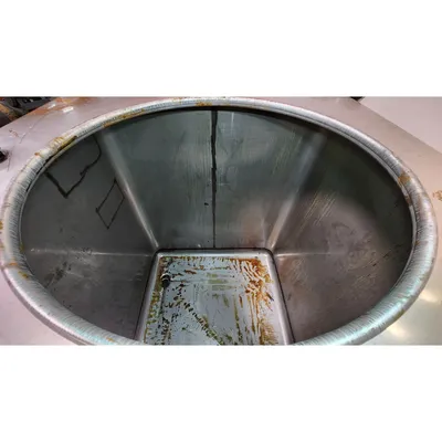 Used IBC 400 Gallon stainless steel /w cover and valve