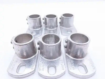 Hollaender 46-7 1-1/4 Speed-Rail Base Flange 1-1/4" Pipe Fits 1.66" OD Lot of 6