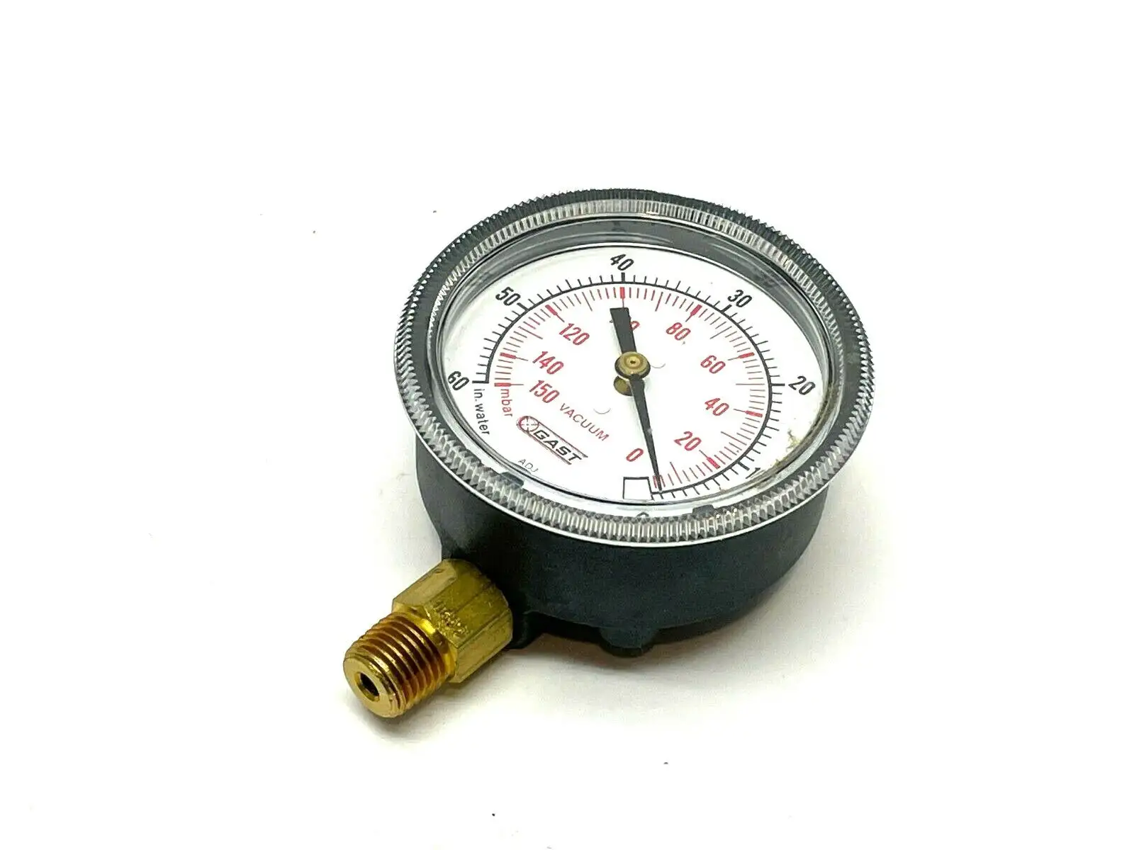 251490A02L150MBRV/IW | Ashcroft  Low Pressure Gauge 1/4" NPT Male - New