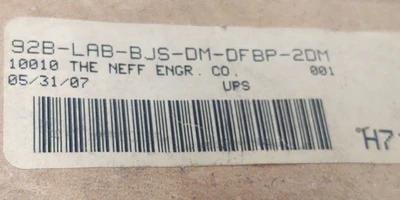 NEW MAC VALVES INC 92B-LAB-BJA-DM-DFBP-2DM