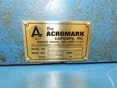Acromark 630 Pneumatic Air Punch Press 3.5" Stroke 8" Throat 16x10"