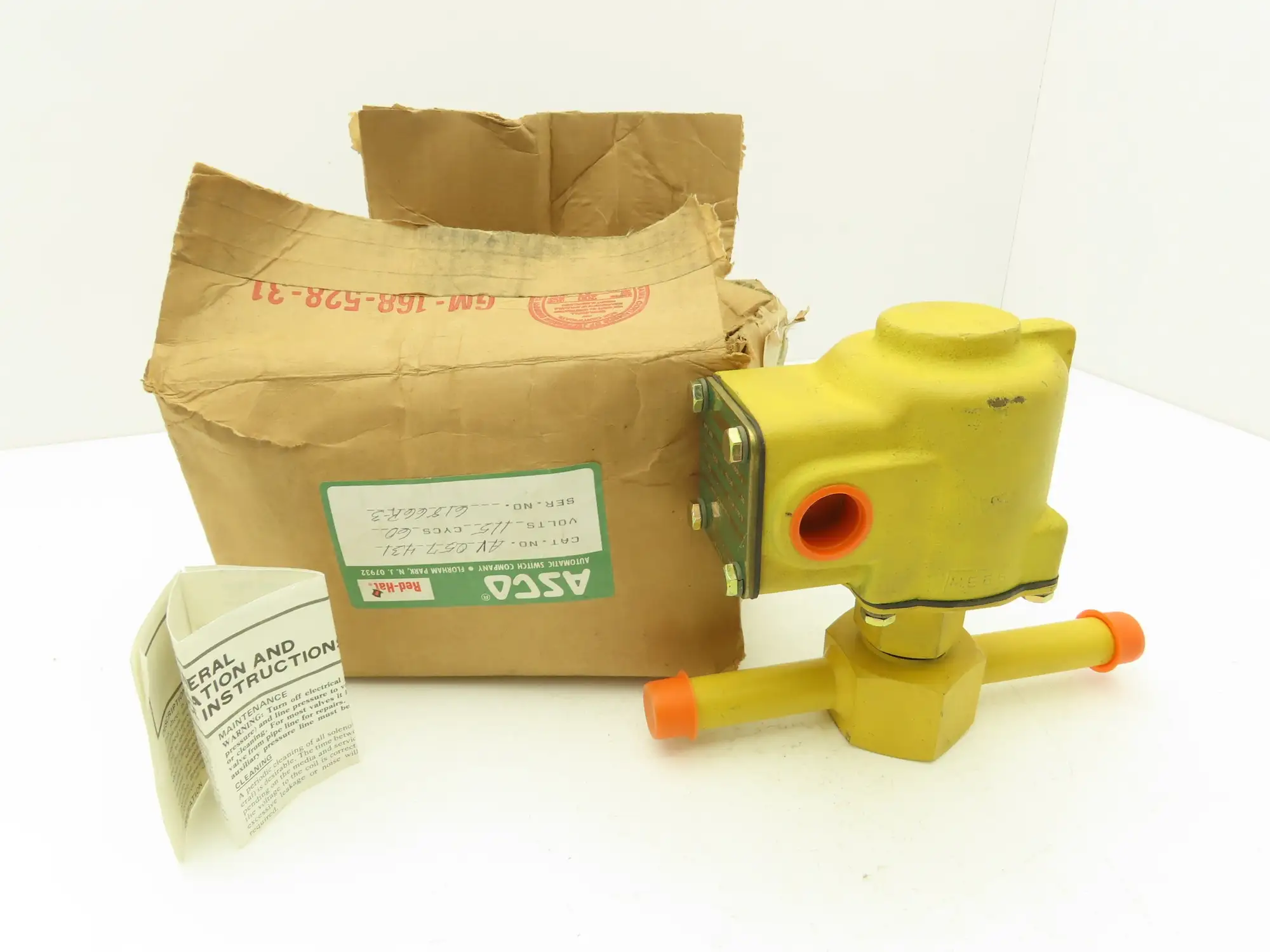 Asco Red-Hat AV57 431 Solenoid Valve 2-Way 1/2" Pipe 150psi Steam Service 115V