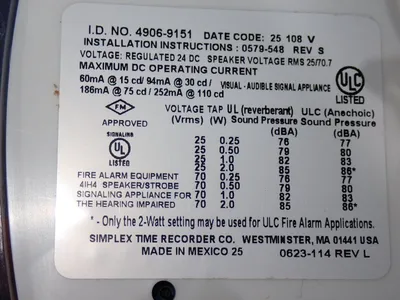 Used SIMPLEX 49069151 Lighting Ohio US | HGR 24 #1249422