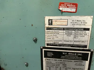 Used W.F. WELLS INC F1620A CNC Horizontal Dual Column Band Saws Ohio US | HGR 24 #1345240