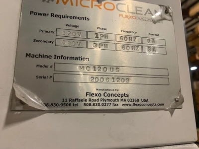 2006 FLEXO CONCEPTS MICROCLEAN MC  120 US Printing & Converting, anilox cleaners | Mark One Machinery (2)