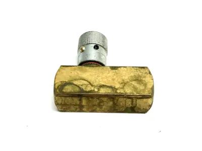 USED PARKER COLORFLOW BRASS IN-LINE FLOW CONTROL VALVE 2000PSI