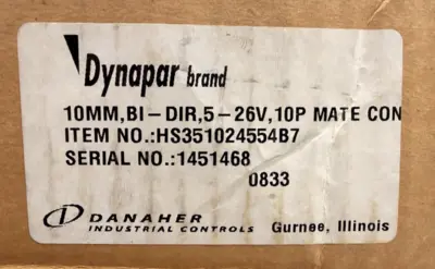 NEW DYNAPAR HS351024554B7 HOLLOW SHAFT ENCODER / RESOLVER