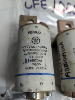 Used FERRAZ A075ARF670C1G Miscellaneous Equipment (Electrical & Power) | Surplus Asset Holdings #1197669