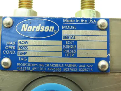 Nordson HP051-NN15-2S06-852 Flowmeter Highly Accurate Positive Displacement
