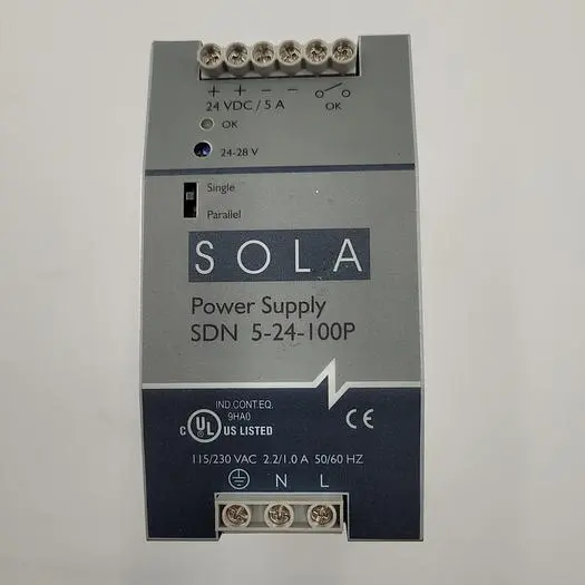 Used SOLA SOLA SDN 5-24-100P POWER SUPPLY Power Supplies | ND Industrial Surplus #1221668