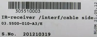NEW BLUM IC55E IR RECEIVER 03.5500-010-A3/E