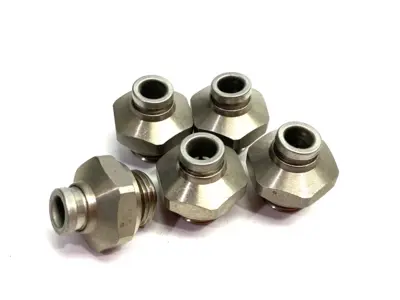 New | in-Stock SMC METAL STRAIGHT MALE FITTING 6MM OD TUBE Hoses | Maverick Industrial Sales #1099401