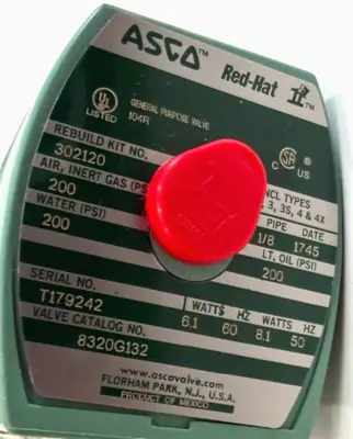 NEW ASCO 8320G132 SOLENOID VALVE 120/60, 110/50