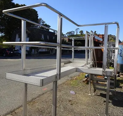 Mezzanine, 85" x 40" x 84", S/st, Food Grade, Stairs, #C742856