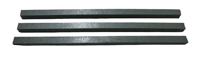 Cratex 6" x 1/4" x 1/4" - Square - Resin Bonded Rubber Block & Stick (Coarse Grit) 3 Pack