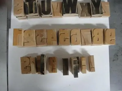Heidelberg Wood Type, $10 Per Letter