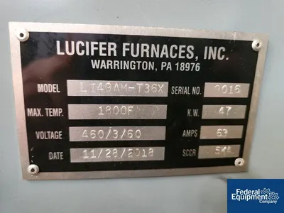 Used 2018 LUCIFER LI49AMT36X Heat Treating Units Ohio US | HGR 24 #729728