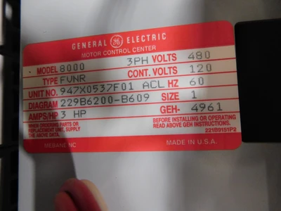 Used GE 947X0537F01 Starters Ohio US | Equipment Recovery Corp. #1330725