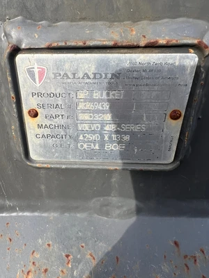 Used Paladin 4.25 yard GP bucket Multipurpose Buckets Maryland US | Zadoon Equipment #1480869