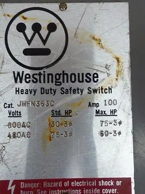USED WESTINGHOUSE JHFN363C