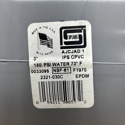 New | in-Stock Spears 2321-030 Valves/Fittings Indiana US | J&J Industrial Supply #1493382
