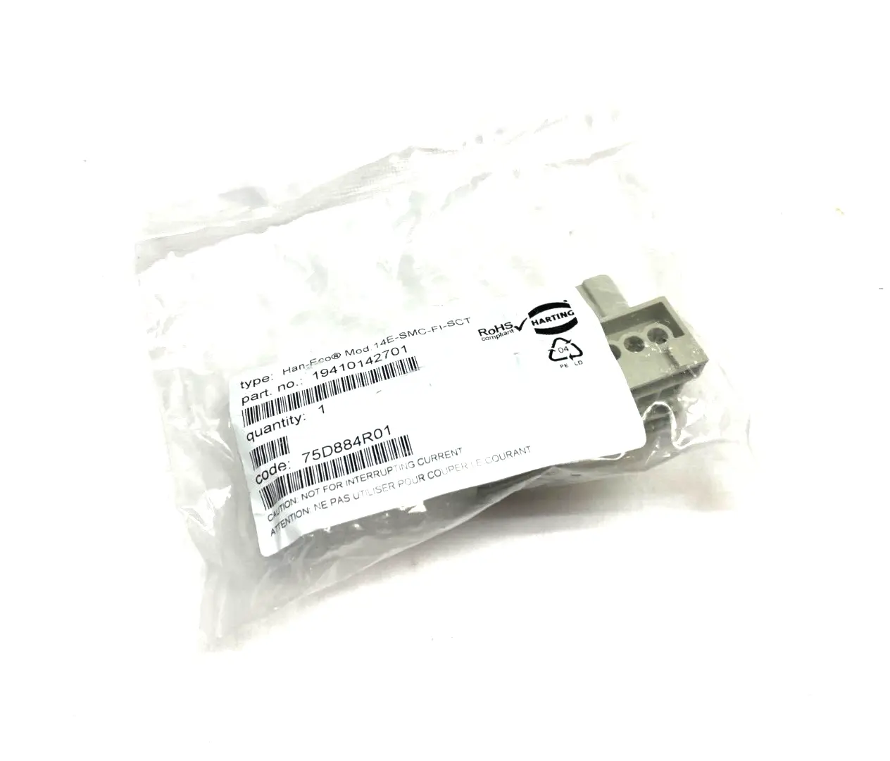 New | in-Stock HARTING Right Angle Cable Insert Han-Eco Mod.14E-SMC-FI-SCT Connector Accessories Michigan US | Maverick Industrial Sales #1467908