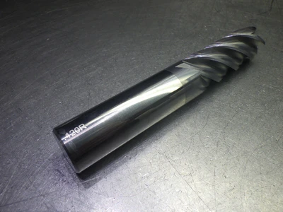 Monster 1" 5 Flute Carbide CR LG Endmill 1" Shank .12" R 295-031004B (LOC3533A)
