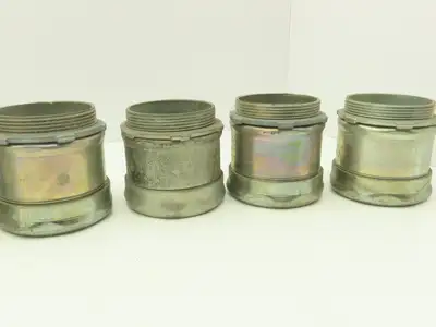 Steel City 3 1/2" EMT Compression Connector Steel 1 Shorter Length Lot of 6