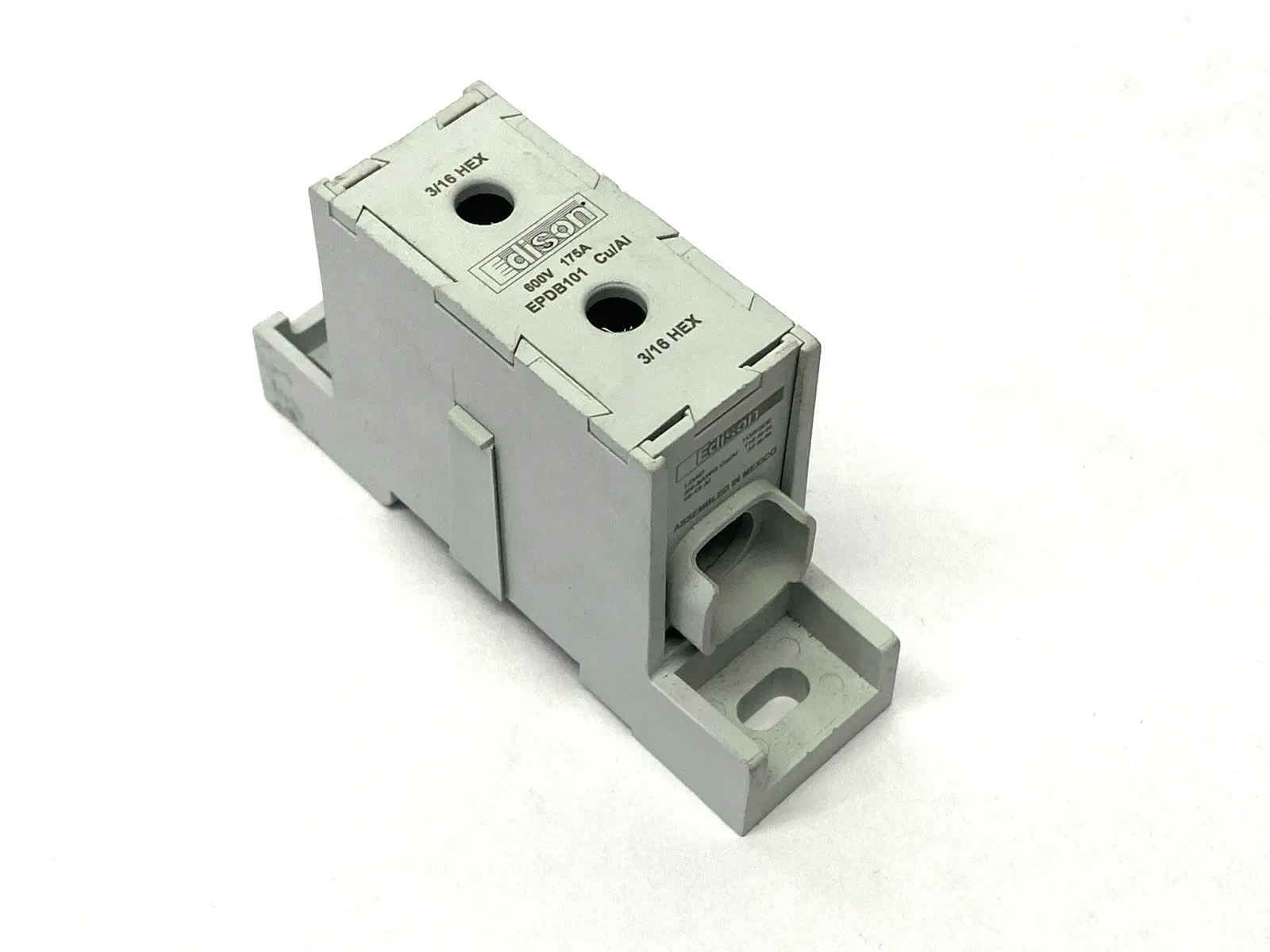 Used Edison Power Distribution Block 3/16" 600V 175A Terminal Blocks Michigan US | Maverick Industrial Sales #1402207