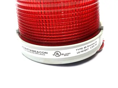 USED EDWARDS SIGNALING ADAPTABEACON STEADY-ON BEACON, RED, 24VDC